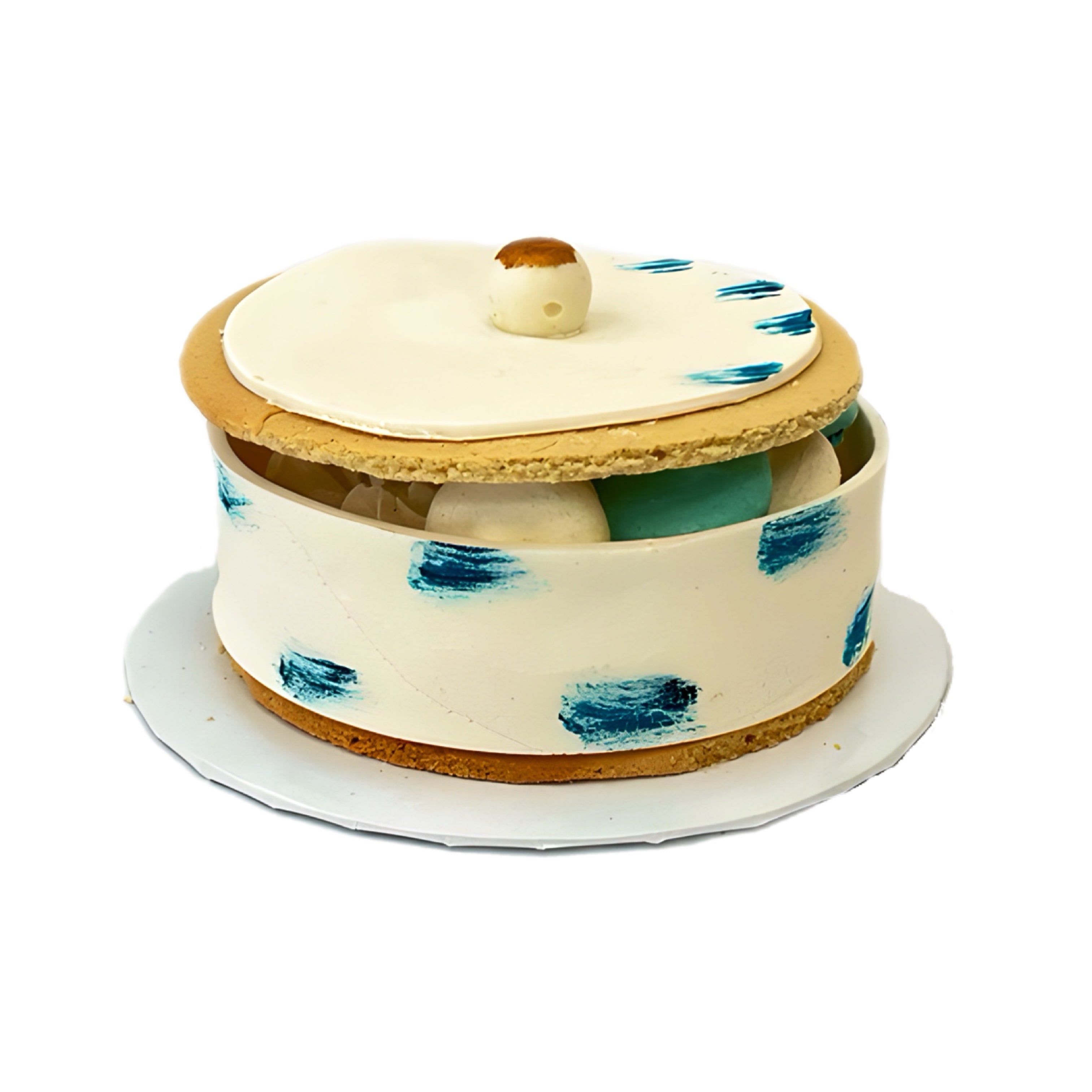 Blue/Pink Round Cookie Box